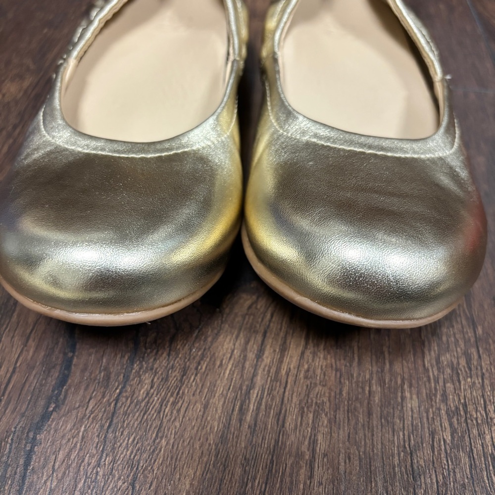 New! ABEO Tilly metatarsal ortho Gold Metallic Leather Comfort Ballet Flats Shoe - Picture 8 of 9